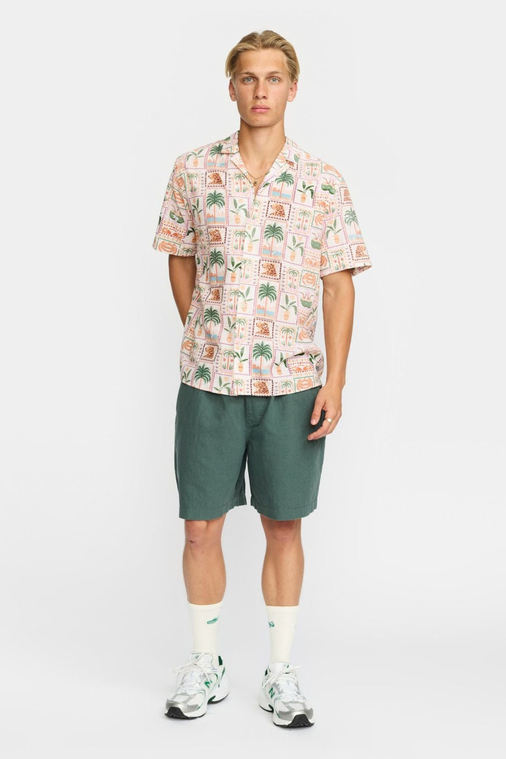 Revolution Short-sleeved Cuban Shirt 3247 - Off-white