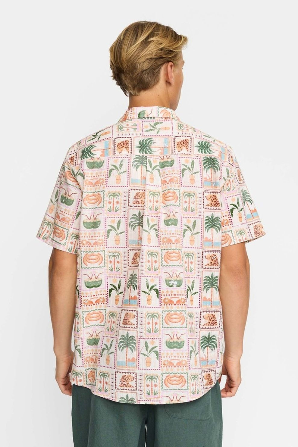 Revolution Short-sleeved Cuban Shirt 3247 - Off-white