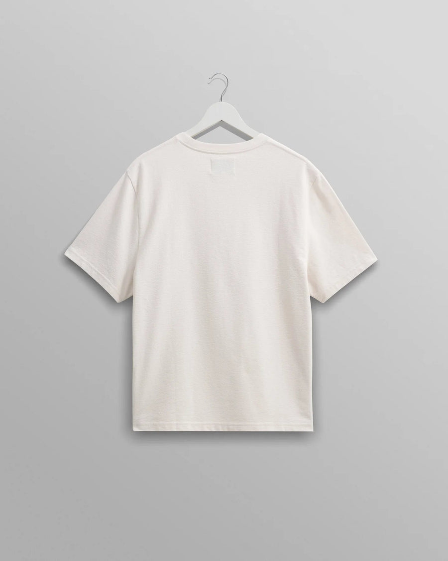 Wax London Dean T-shirt med struktur i ecru på bøjle set forfra