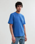 Wax London Dean Textured T-Shirt - French Blue