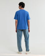 Wax London Dean Textured T-Shirt - French Blue