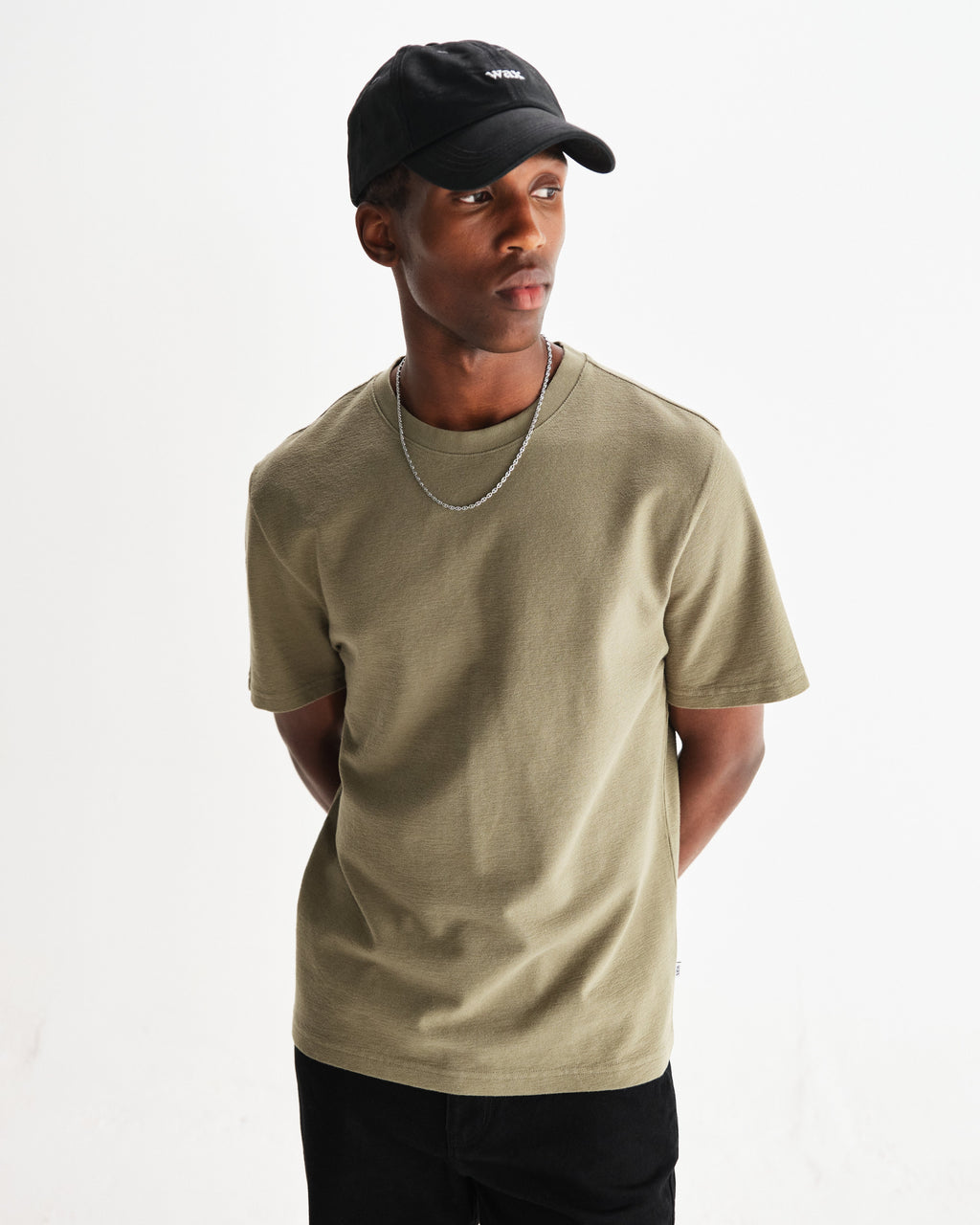 Wax London Dean Textured T-Shirt - Green