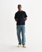 Wax London Dean Textured T-Shirt - Navy