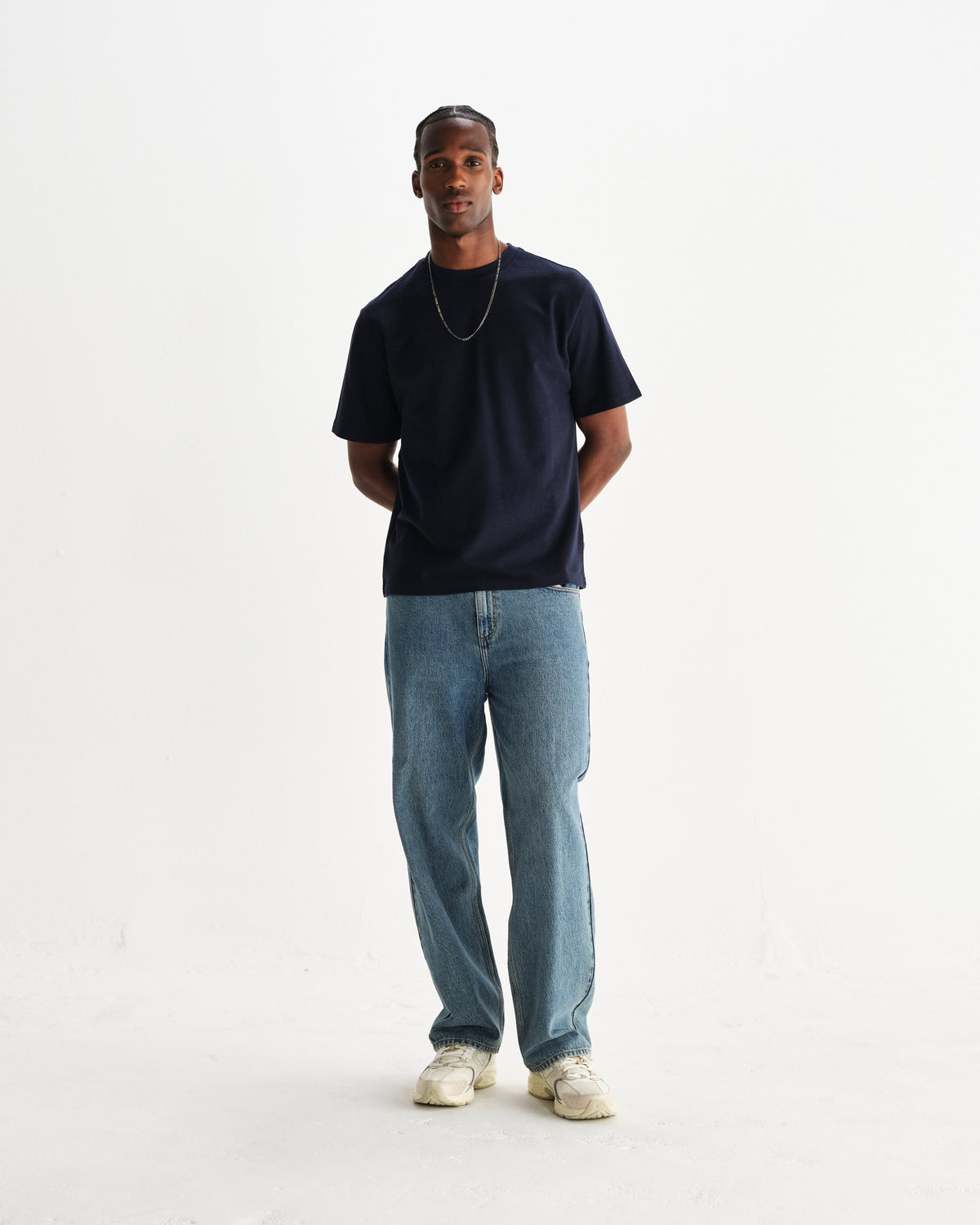 Wax London Dean Textured T-Shirt - Navy