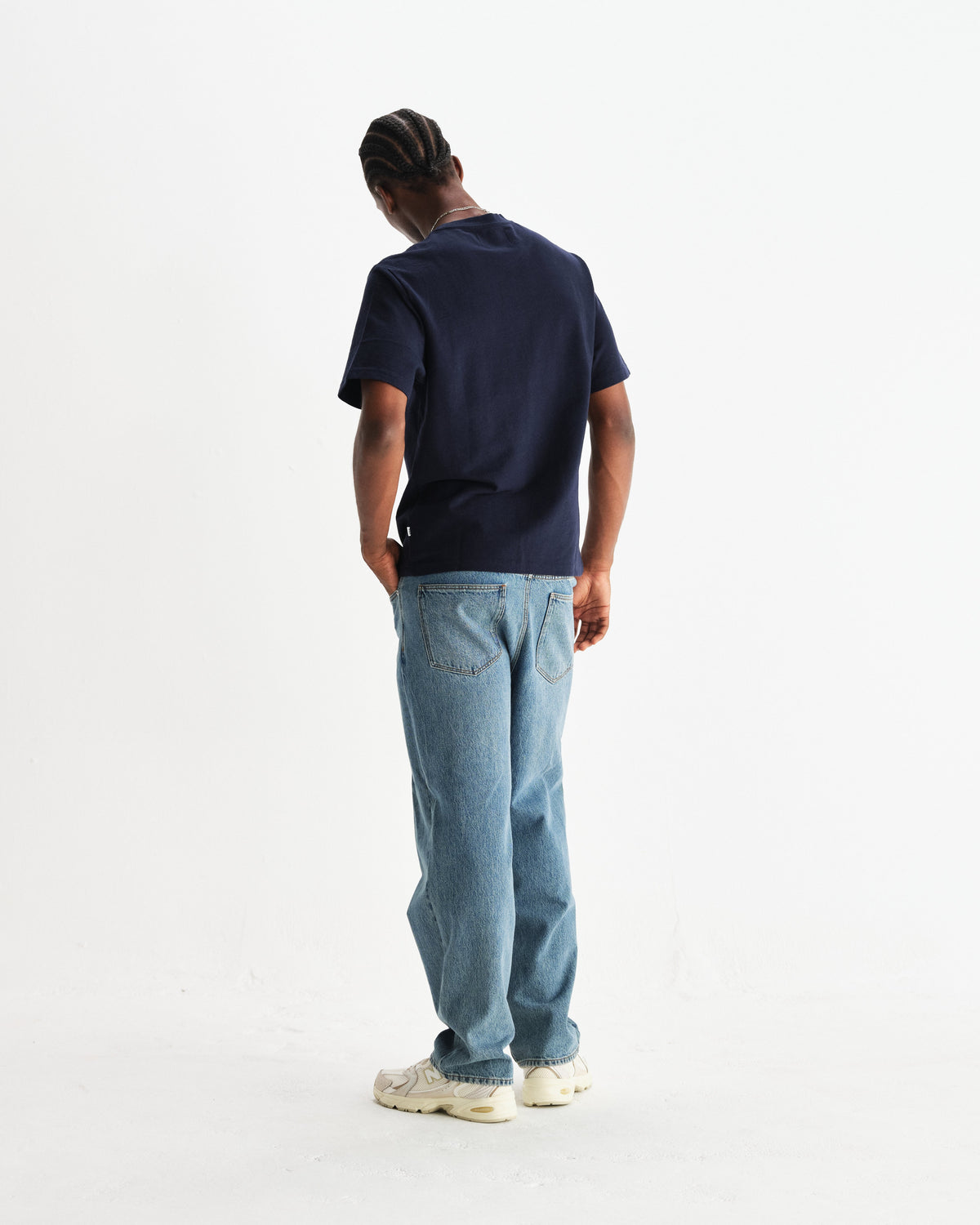 Wax London Dean Textured T-Shirt - Navy