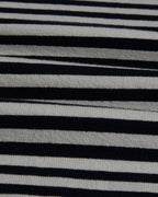 Dean - Navy/Ecru Striped Textured Organic Cotton T-Shirt - Supermen.dk