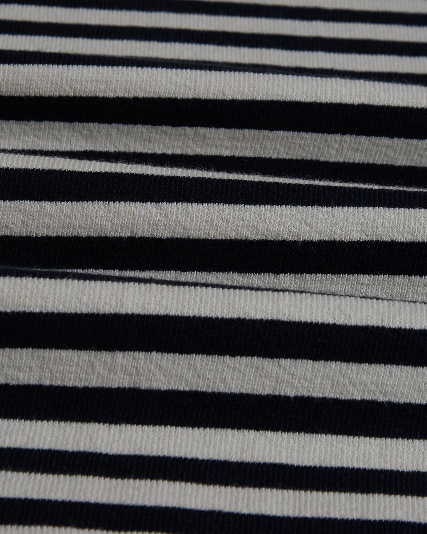 Dean - Navy/Ecru Striped Textured Organic Cotton T-Shirt - Supermen.dk