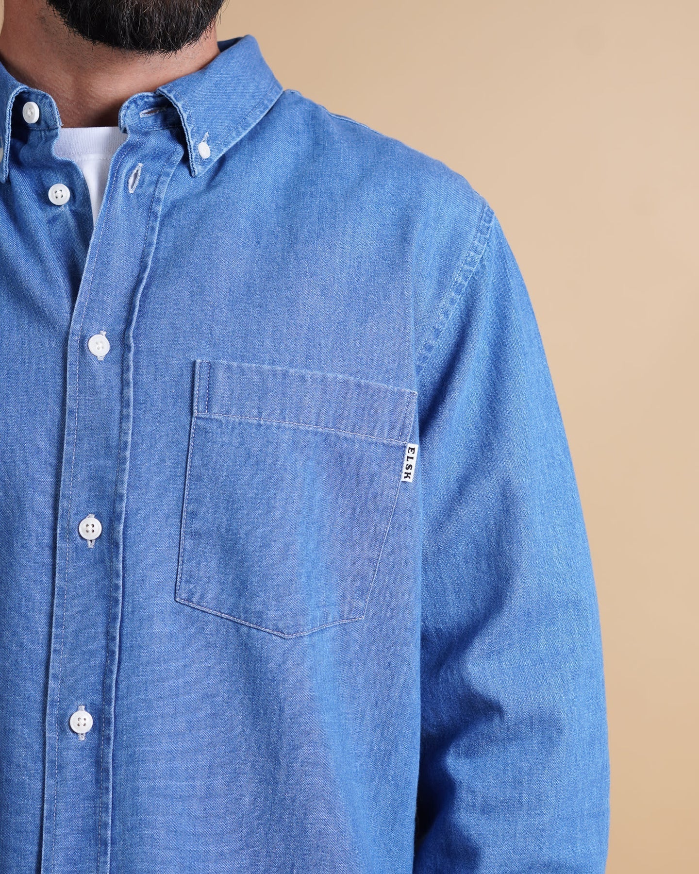 ELSK CHAMBRAY MEN'S BD SHIRT - Supermen.dk