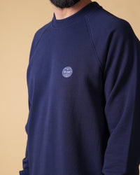 ELSK GLOBE MEN'S RAGLAN CREWNECK Dark Navy - Supermen.dk