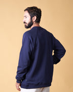 ELSK GLOBE MEN'S RAGLAN CREWNECK Dark Navy - Supermen.dk