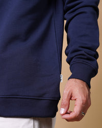 ELSK GLOBE MEN'S RAGLAN CREWNECK Dark Navy - Supermen.dk