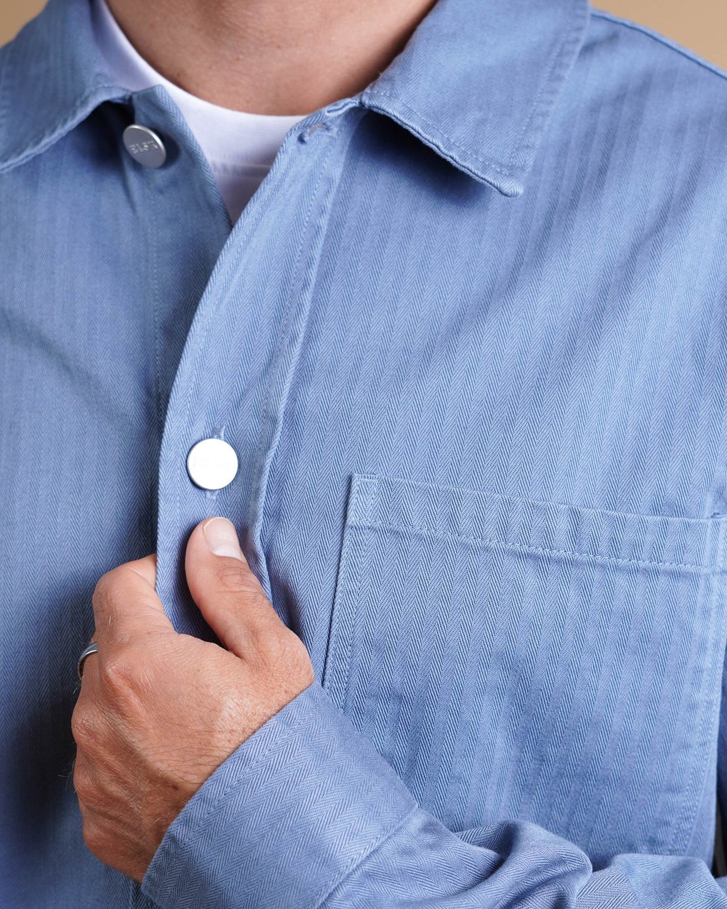 ELSK KILIAN MEN'S HERRINGBONE OVERSHIRT SB - Supermen.dk