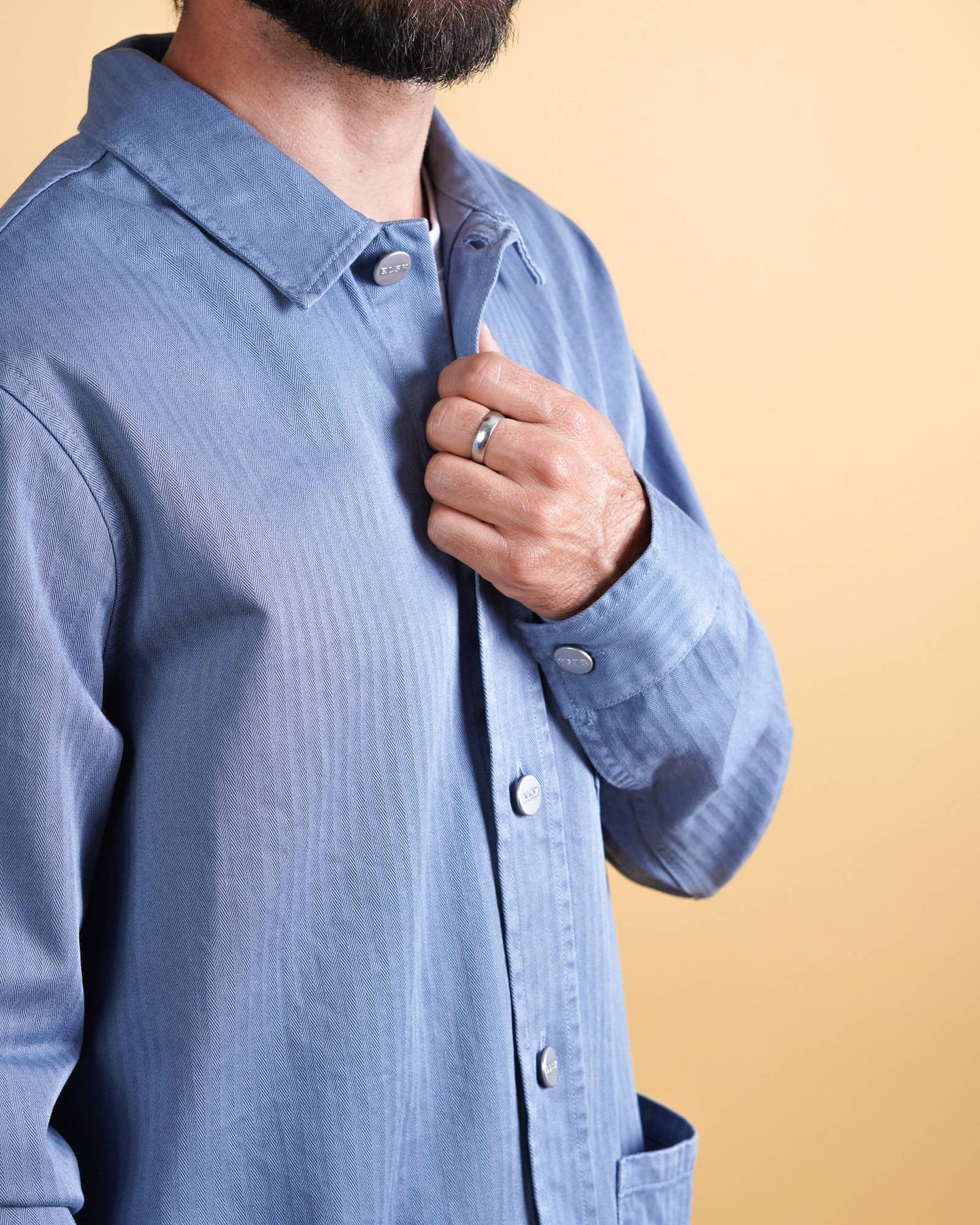 ELSK KILIAN MEN'S HERRINGBONE OVERSHIRT SB - Supermen.dk