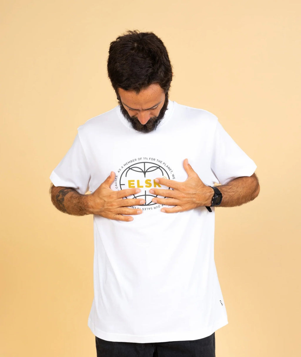 ELSK STATEMENT GLOBE MEN'S BRUSHED T - SHIRT - Supermen.dk