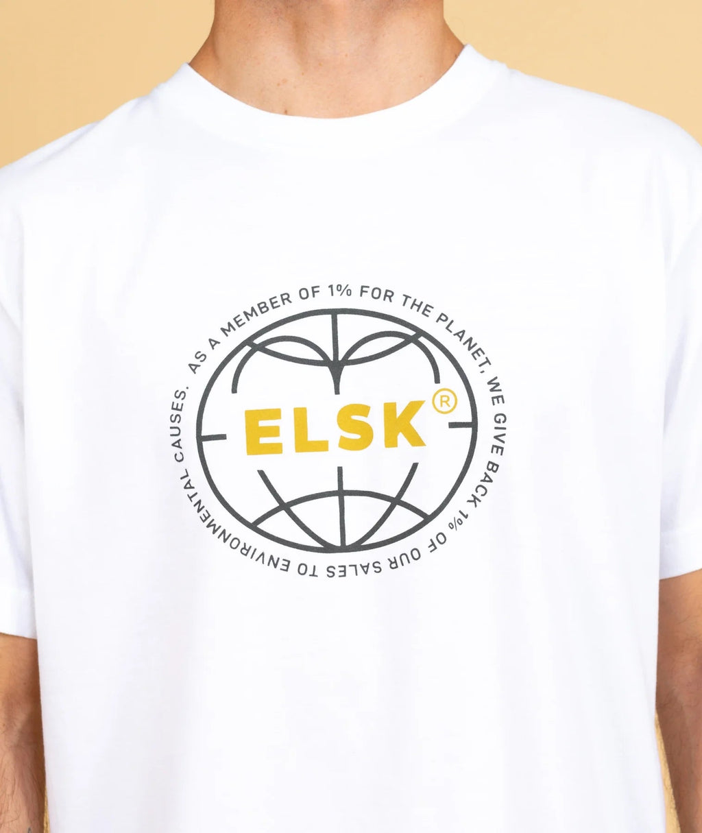 ELSK STATEMENT GLOBE MEN'S BRUSHED T - SHIRT - Supermen.dk