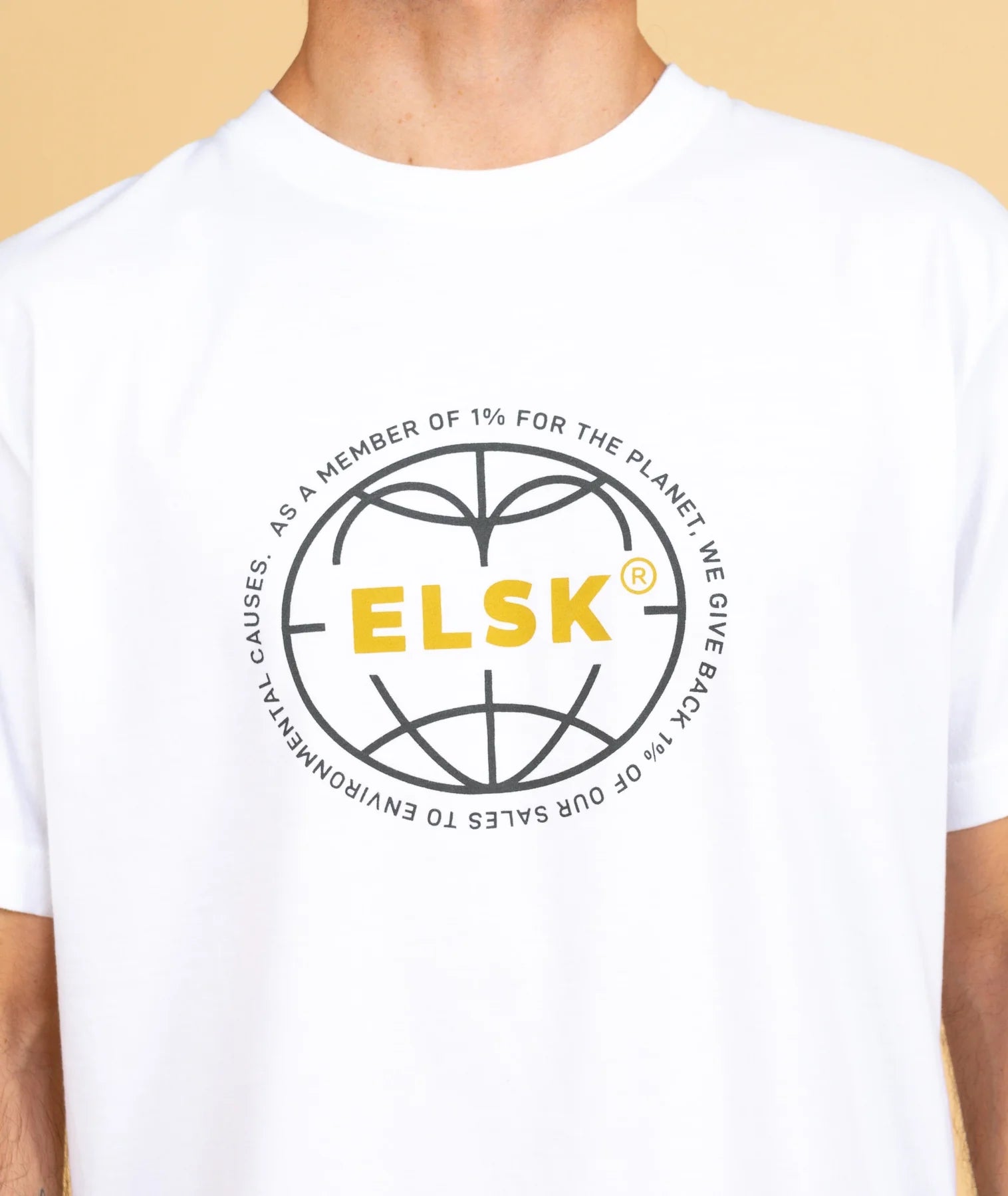 ELSK STATEMENT GLOBE MEN'S BRUSHED T - SHIRT - Supermen.dk