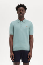 Indlæs billede til gallerivisning Fred Perry Cotton Knitted Shirt Silverblue - Supermen.dk
