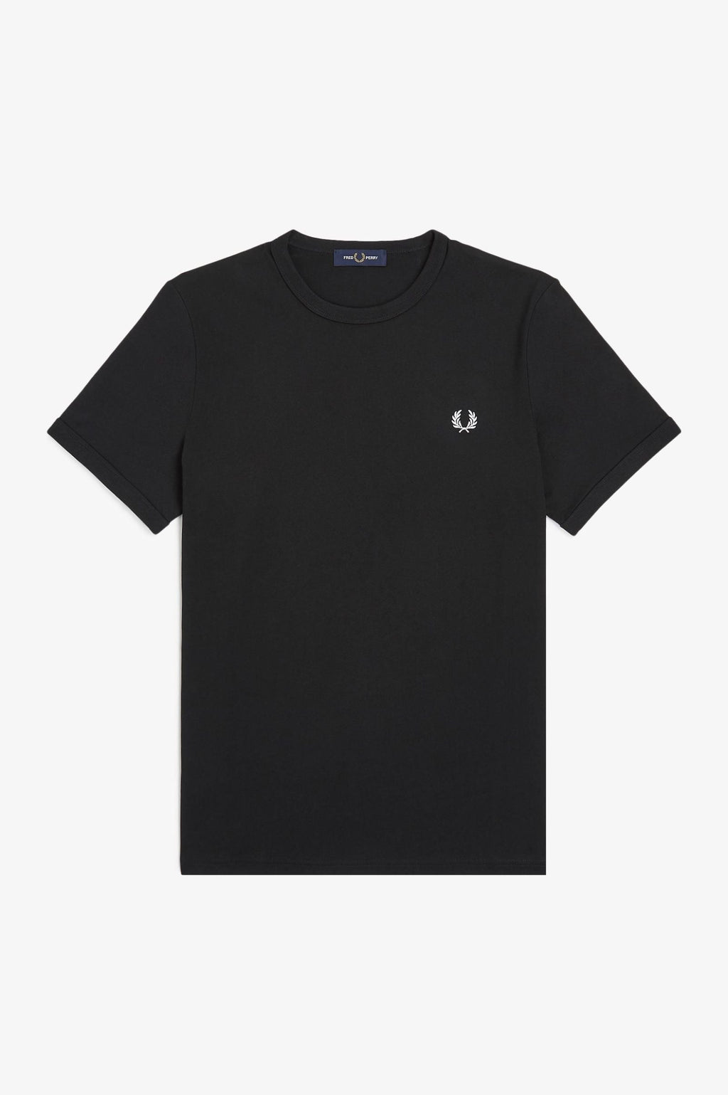 Fred Perry M3519 Ringer T-Shirt Black - Supermen.dk