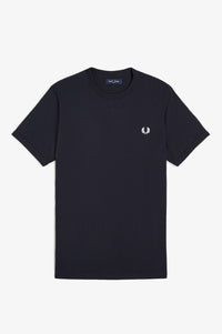 Fred Perry M3519 Ringer T-Shirt Navy - Supermen.dk