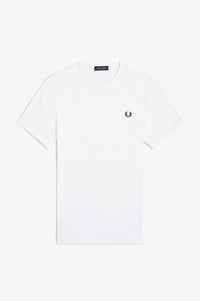 Fred Perry M3519 Ringer T-Shirt white - Supermen.dk