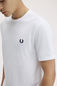 Fred Perry M3519 Ringer T-Shirt white - Supermen.dk