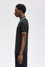 Fred Perry M3600 Night Green / Snow White / Snow White - Supermen.dk