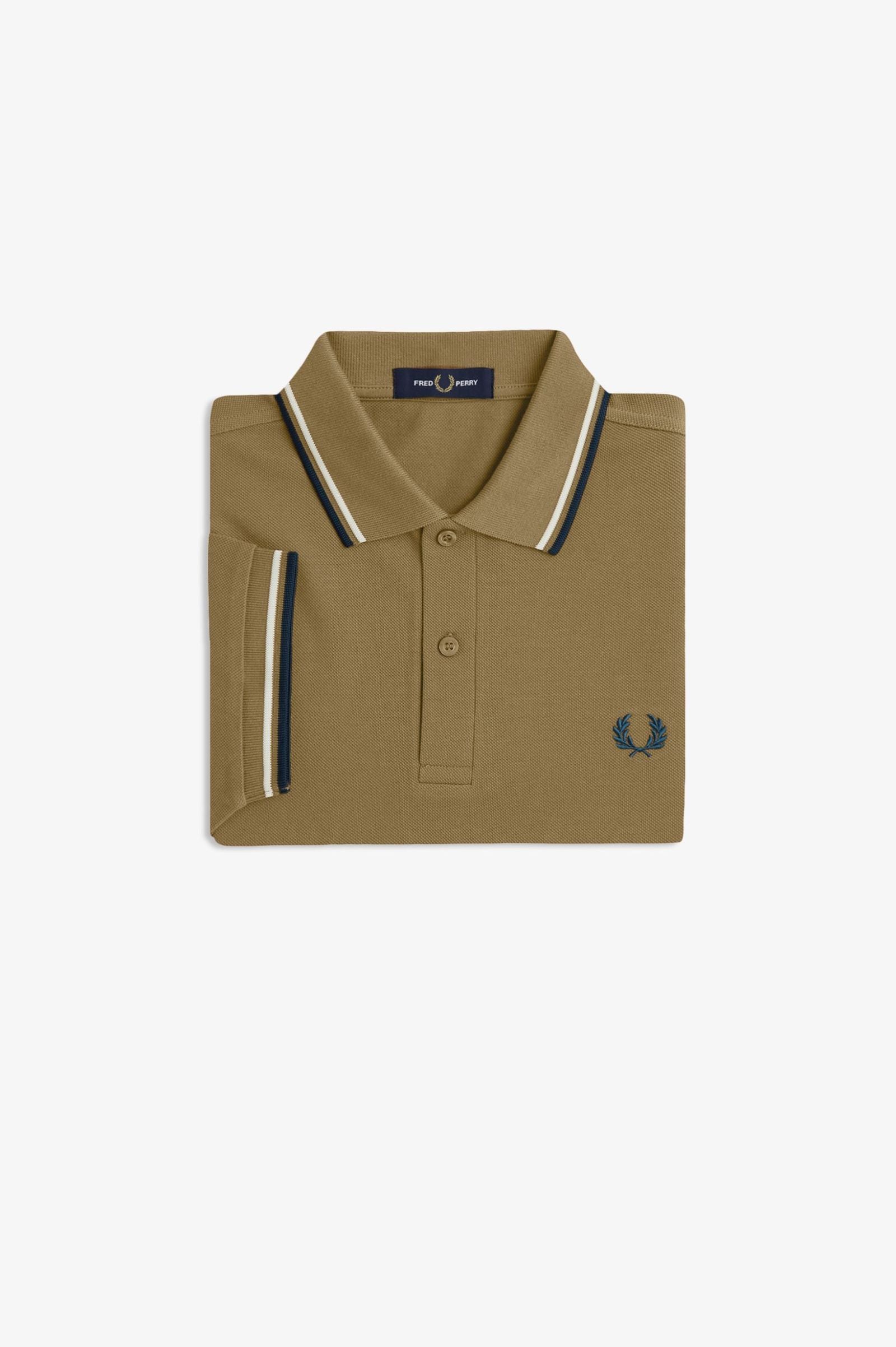 Fred Perry M3600 Shaded Stone / Ecru / Dark Petrol - Supermen.dk