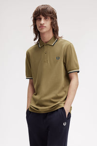 Fred Perry M3600 Shaded Stone / Ecru / Dark Petrol - Supermen.dk