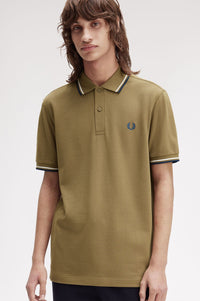 Fred Perry M3600 Shaded Stone / Ecru / Dark Petrol - Supermen.dk