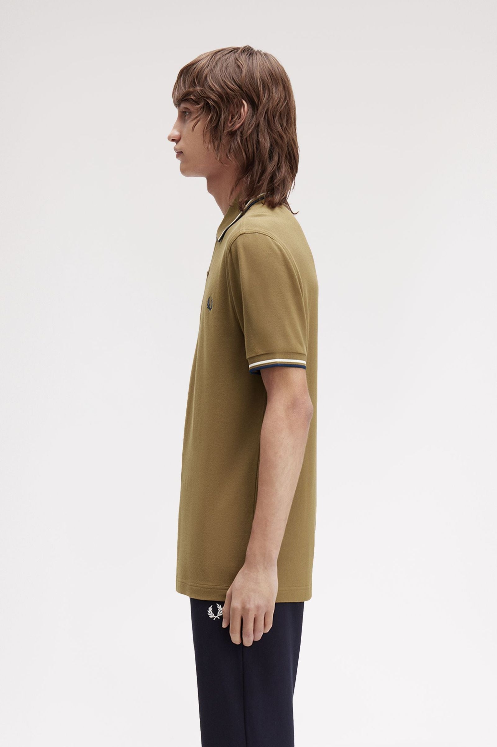 Fred Perry M3600 Shaded Stone / Ecru / Dark Petrol - Supermen.dk