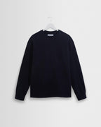 Wax London Hayden langærmet T-shirt med struktur i navy – produktbillede