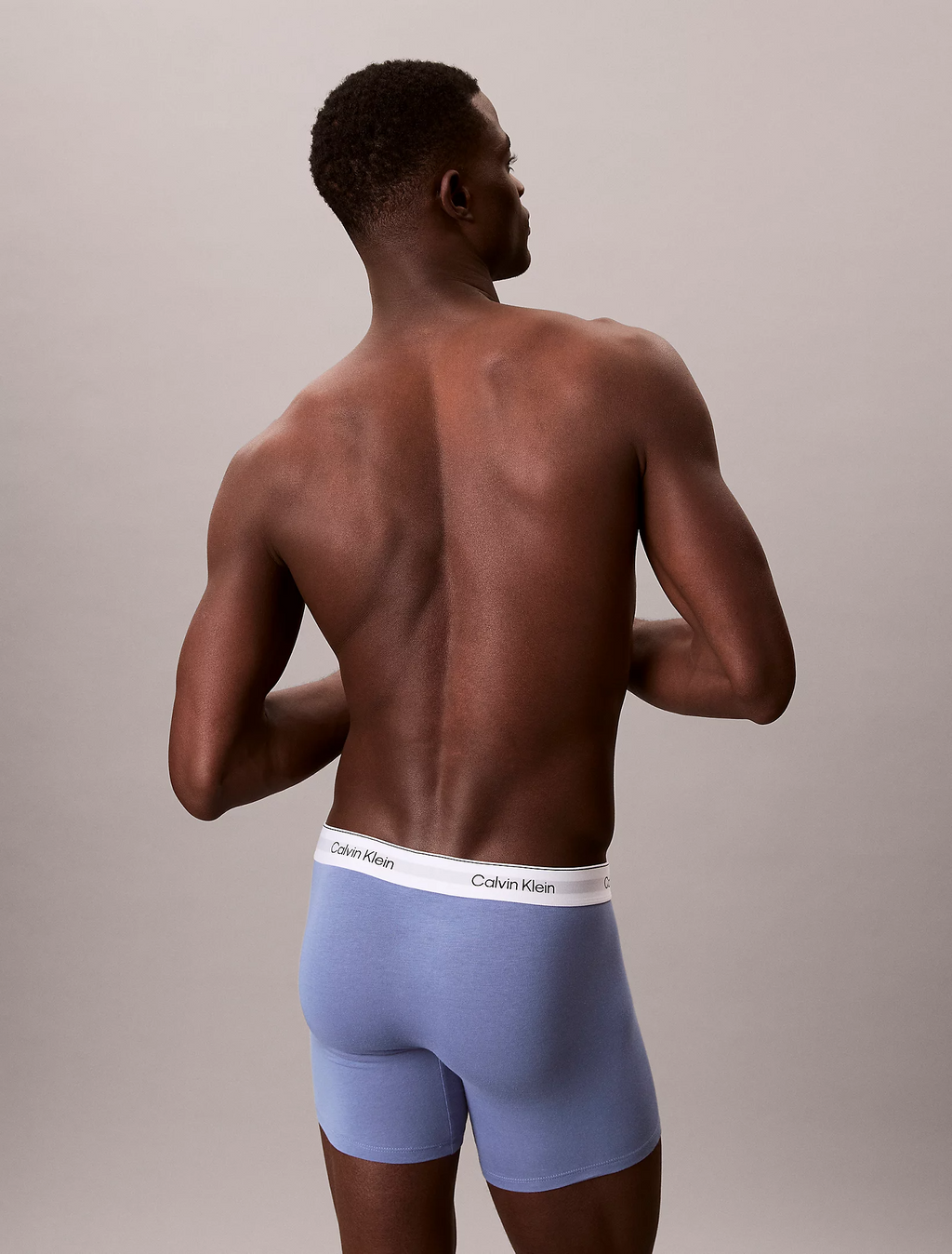 3 Pack Boxer Briefs - Icon Cotton Stretch - White/Blue Tulip/Turbulence