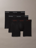 3 Pack Boxer Briefs - Icon Cotton Stretch - Black w/ Chalk logo/Black w/ Currie