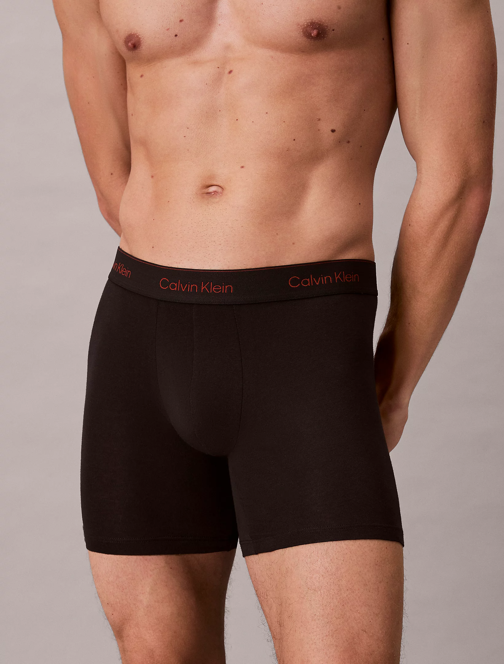 3 Pack Boxer Briefs - Icon Cotton Stretch - Black w/ Chalk logo/Black w/ Currie