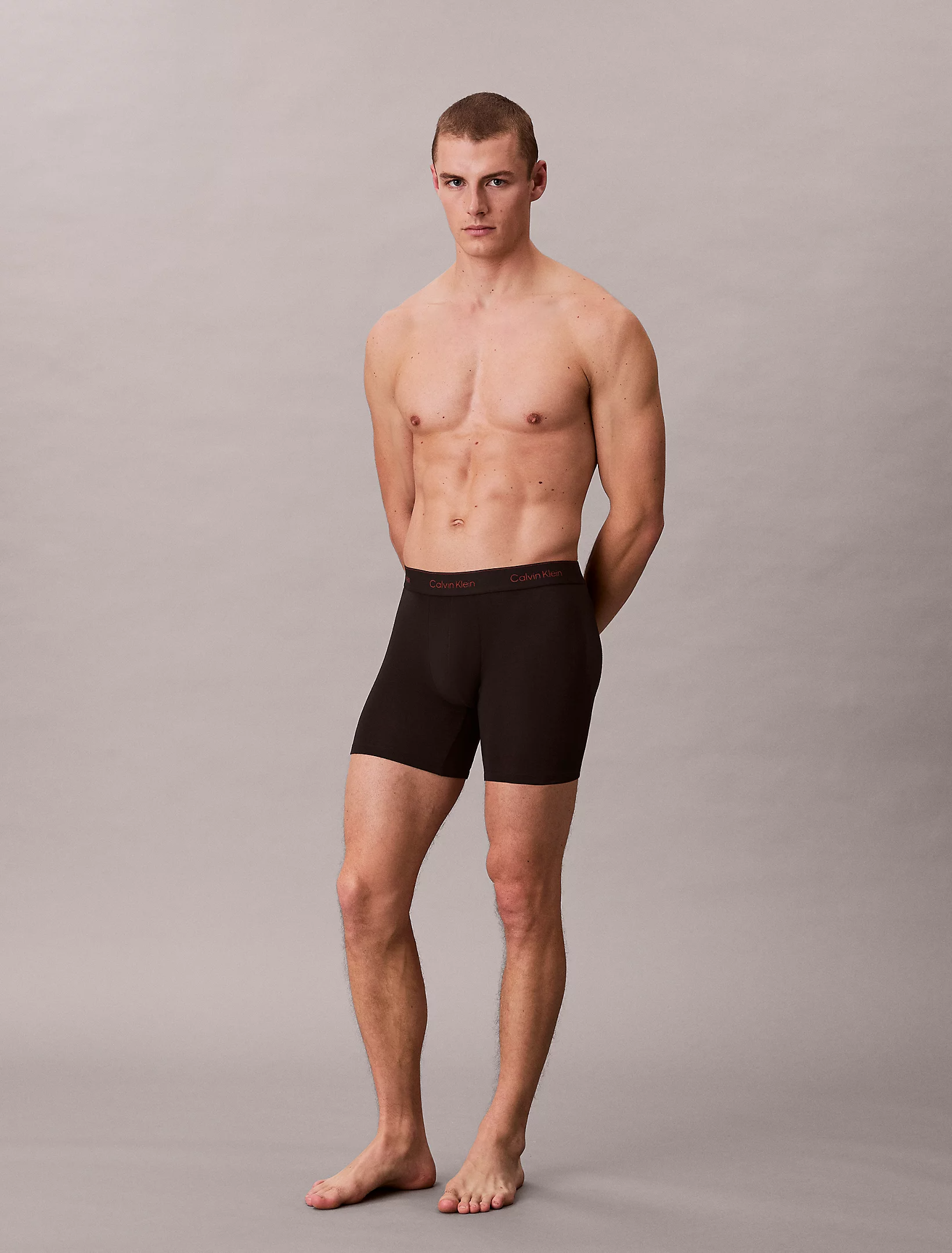 3 Pack Boxer Briefs - Icon Cotton Stretch - Black w/ Chalk logo/Black w/ Currie