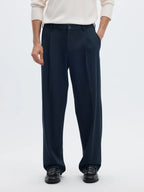 Selected 220-LOOSE FLEX PANTS Navy