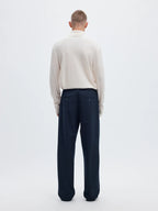 Selected 220-LOOSE FLEX PANTS Navy