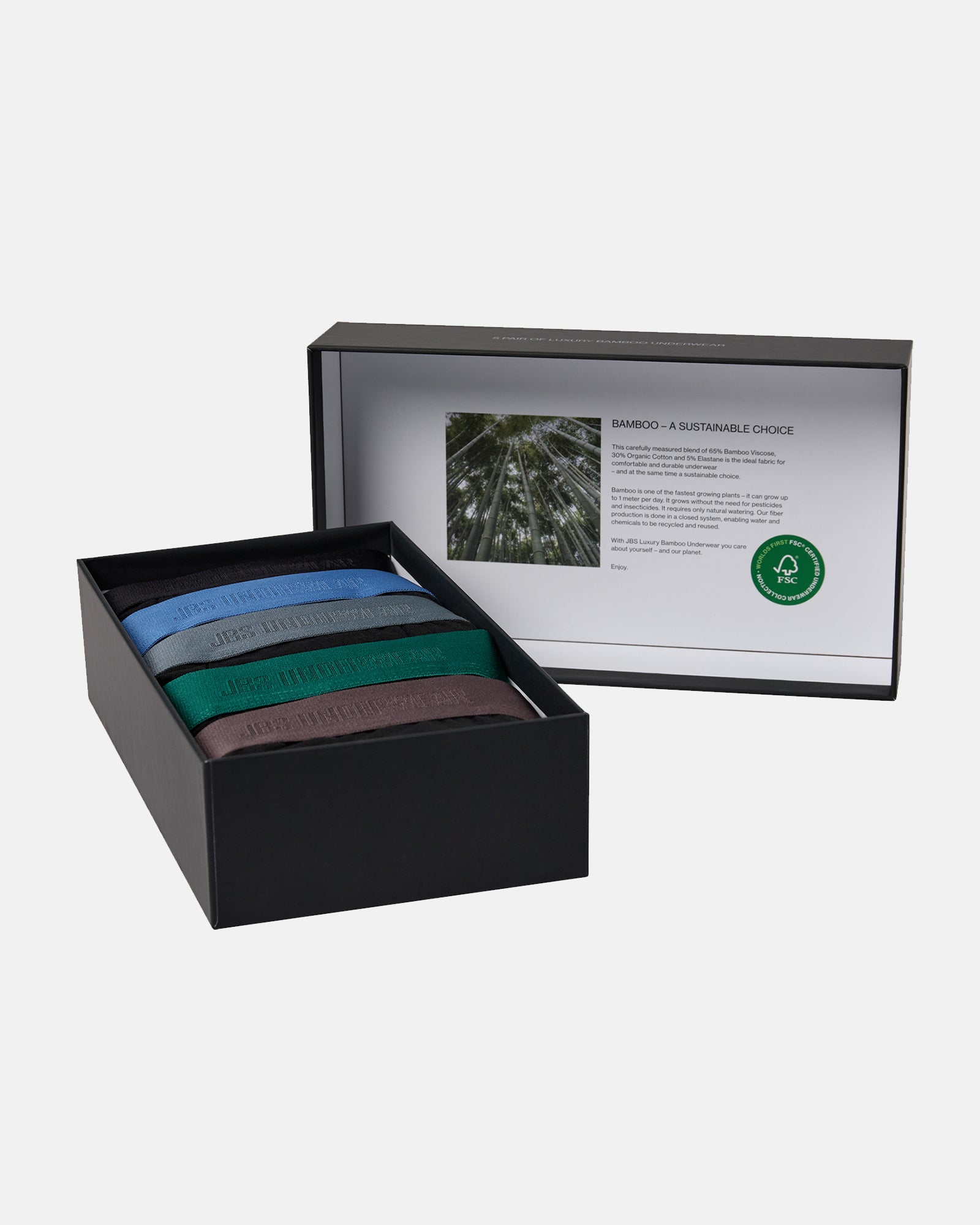 JBS 5-pack Tights Bambusviskose Multifarvet