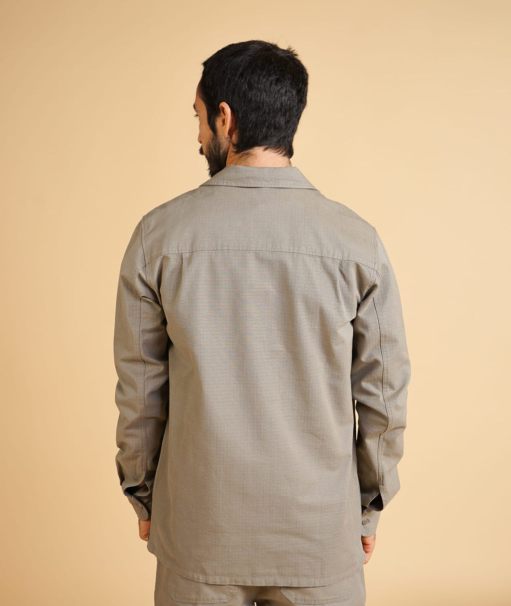 ELSK RIPSTOP MEN'S LS SHIRT CASHEW BEIGE