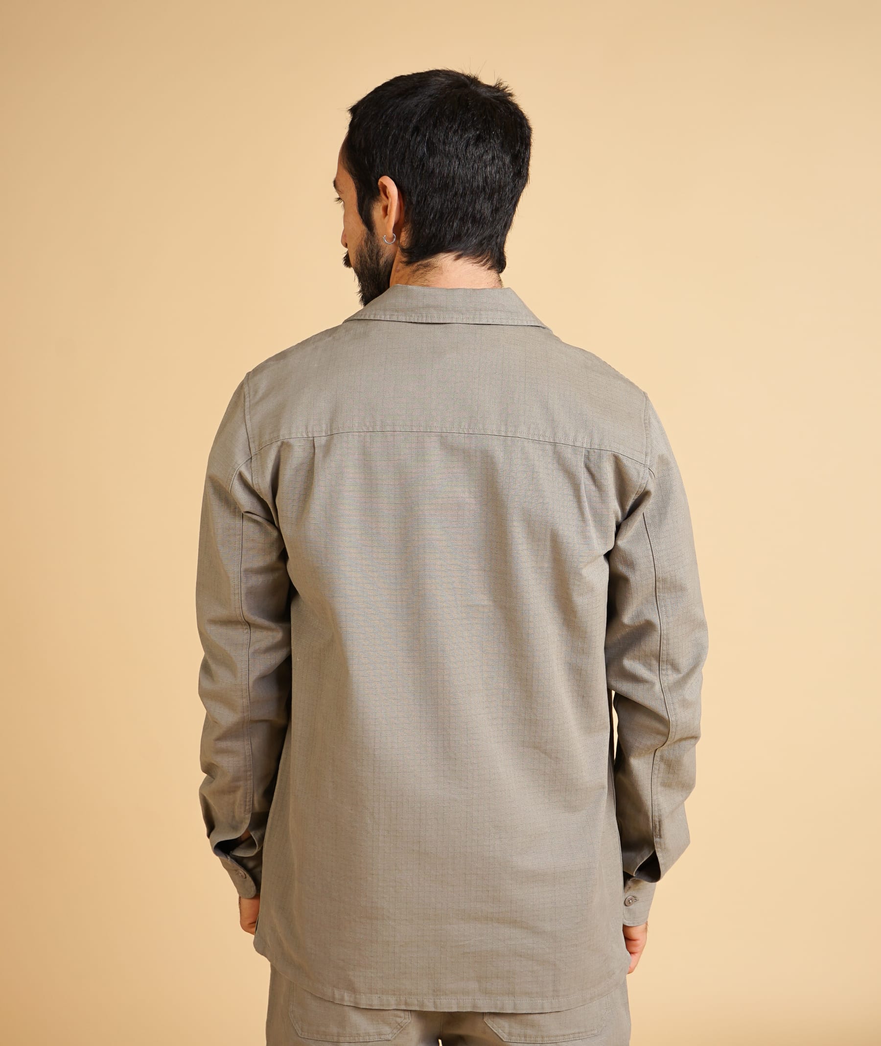 ELSK RIPSTOP MEN'S LS SHIRT CASHEW BEIGE