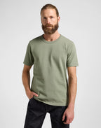 LEE 101 Regular Core Tee Olive Stone - Supermen.dk