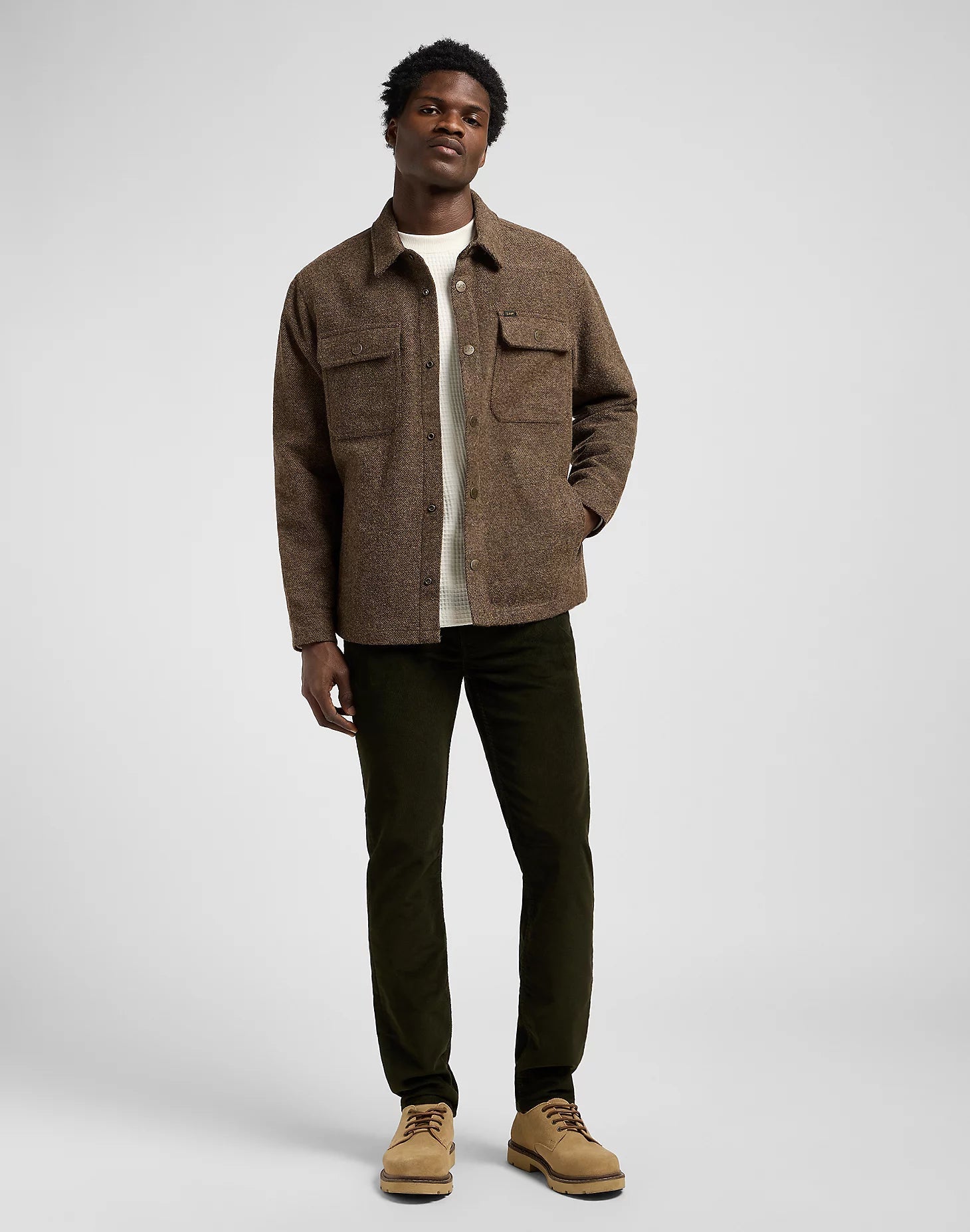 LEE OVERSHIRT BROWN JASPER - Supermen.dk