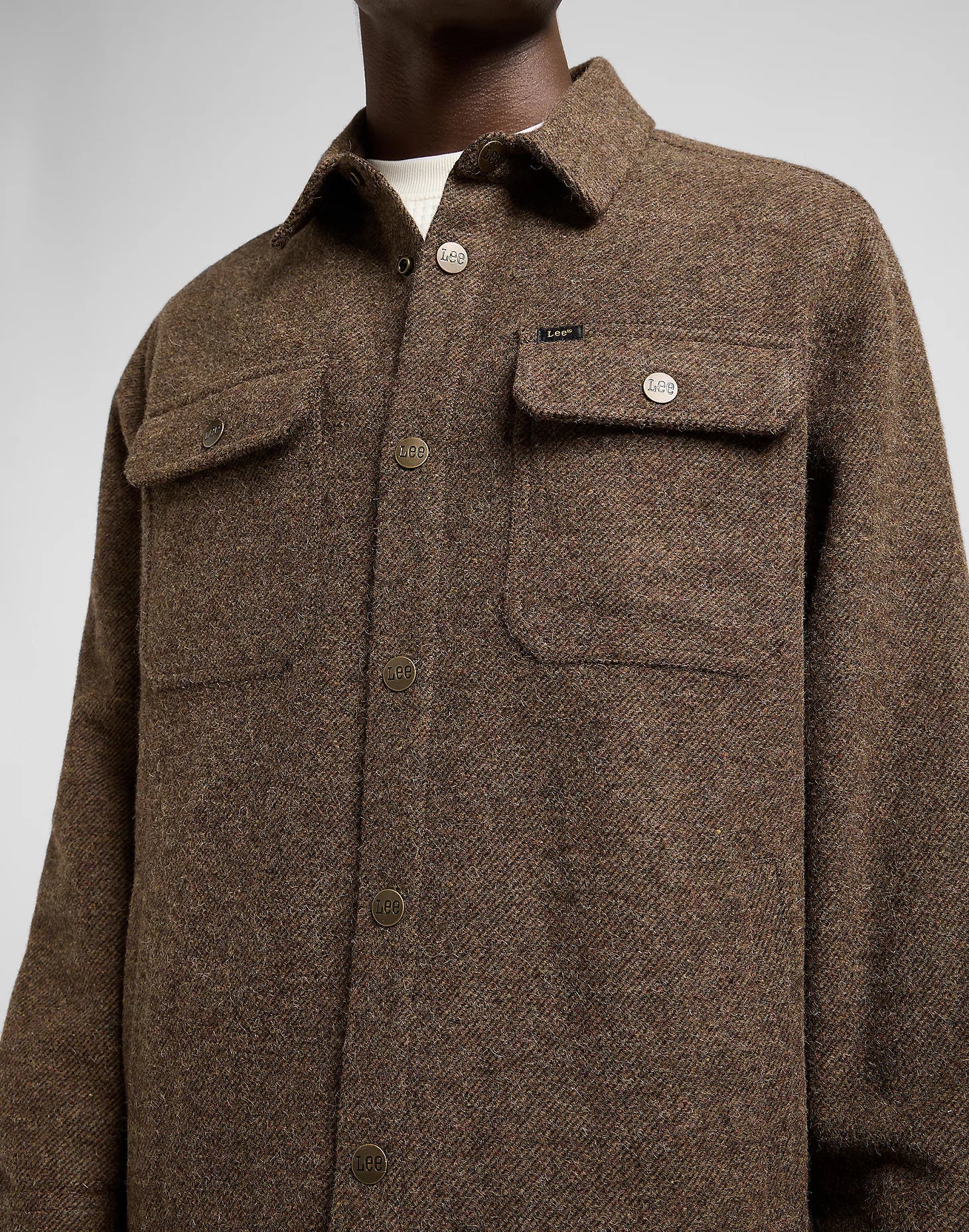 LEE OVERSHIRT BROWN JASPER - Supermen.dk