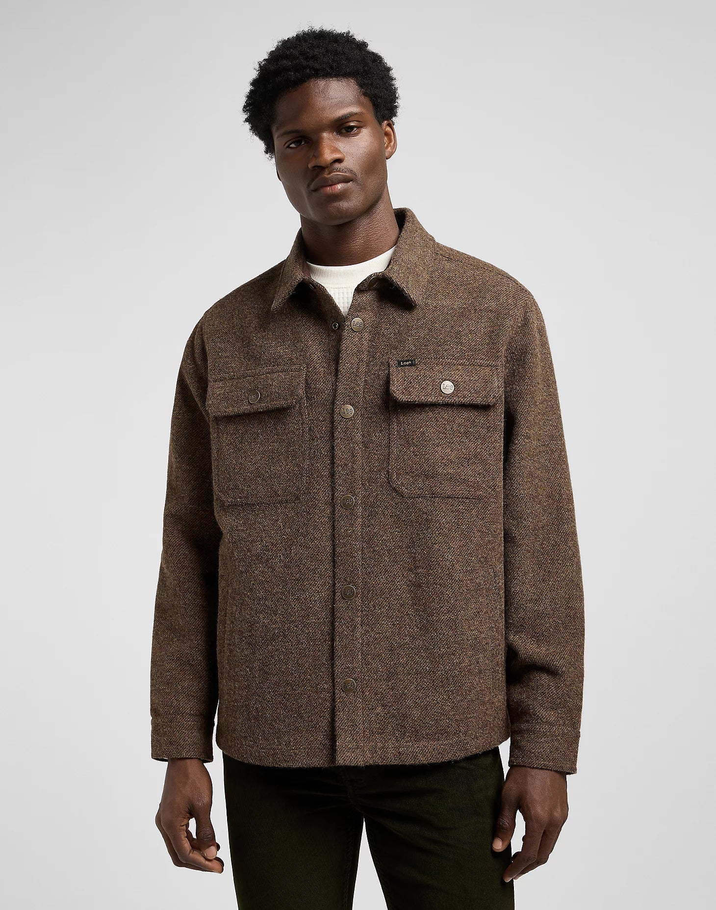 LEE OVERSHIRT BROWN JASPER - Supermen.dk