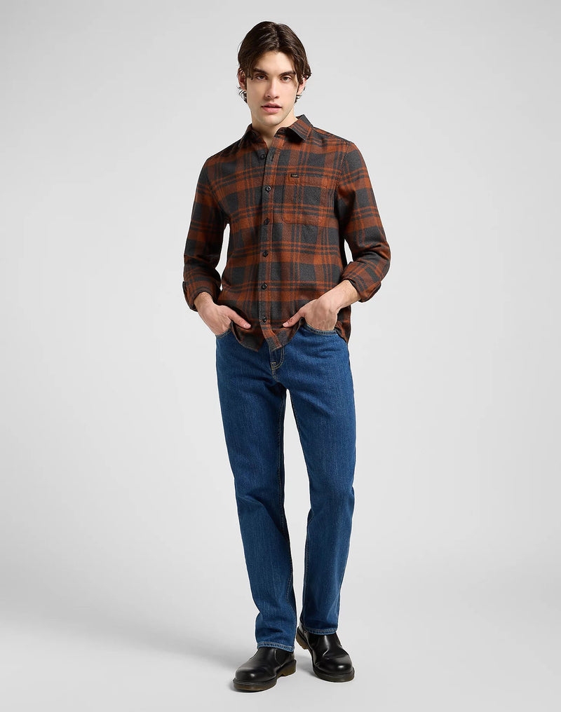 LEE Regular Leesure Shirt Copper - Supermen.dk