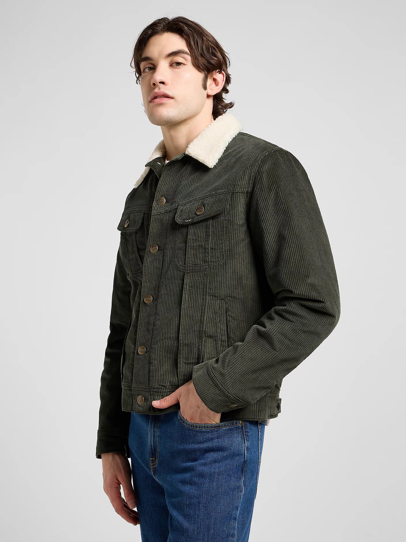 LEE Regular Sherpa Jacket - Supermen.dk