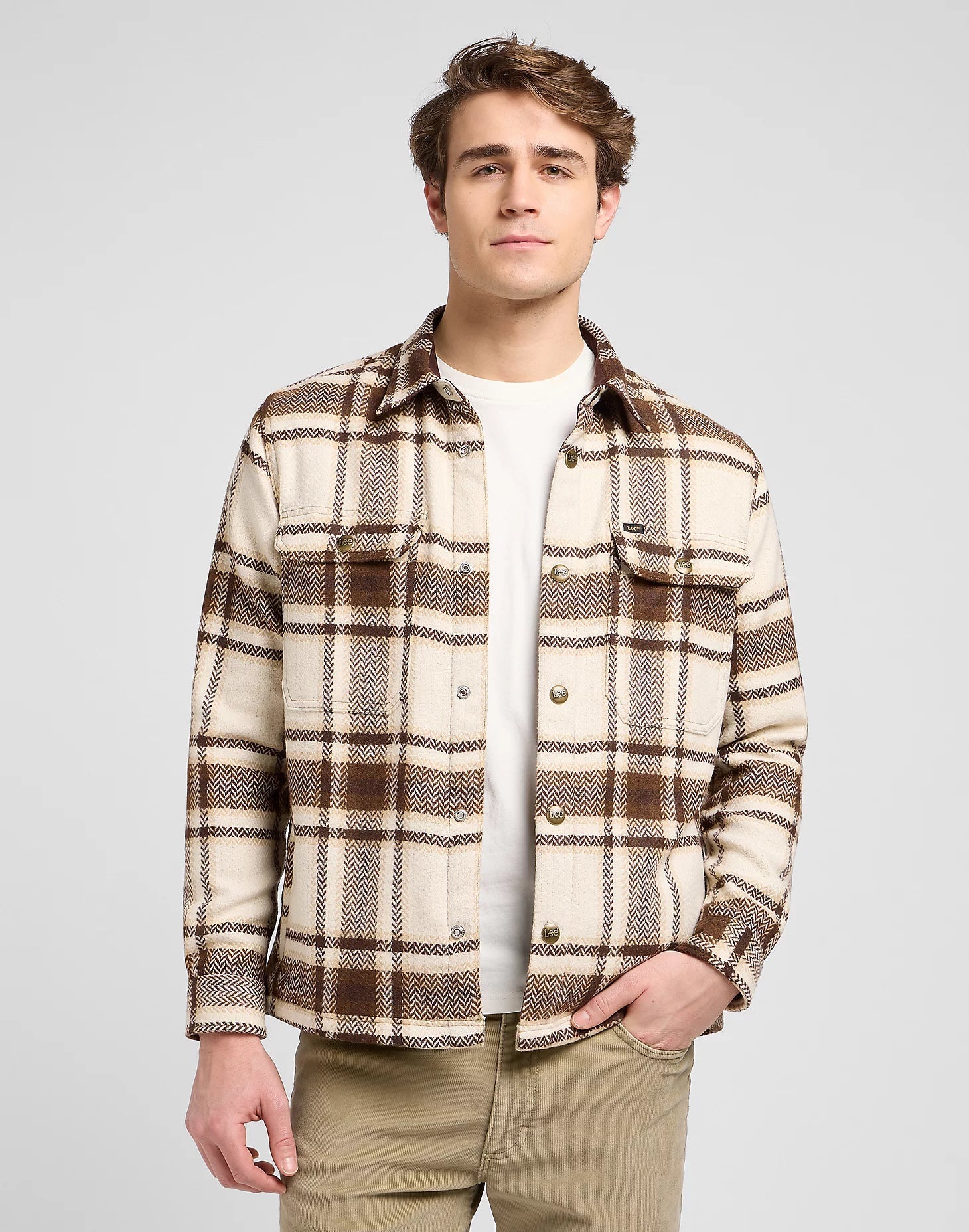 LEE Relaxed Overshirt Arabica Plaid - Supermen.dk