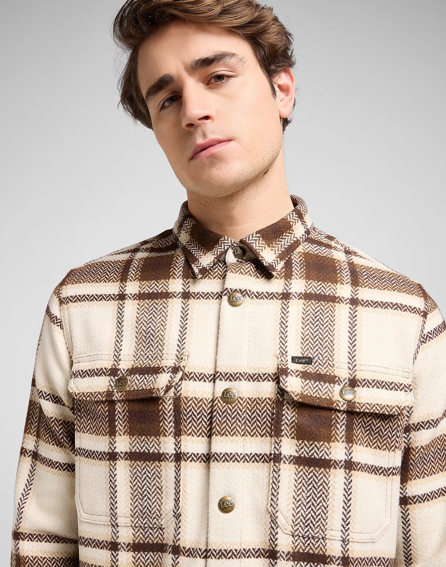 LEE Relaxed Overshirt Arabica Plaid - Supermen.dk