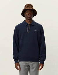 Les Deux Ben Polo Piqué Sweatshirt - Supermen.dk