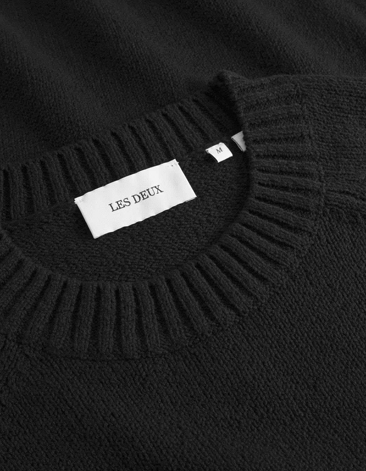 Les Deux Brad Roundneck Knit - sort - Supermen.dk